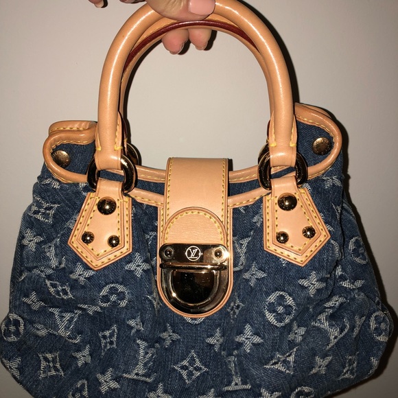Louis Vuitton Handbags - LOUIS VUITTON BLUE MONOGRAM DENIM PLEATY MINI